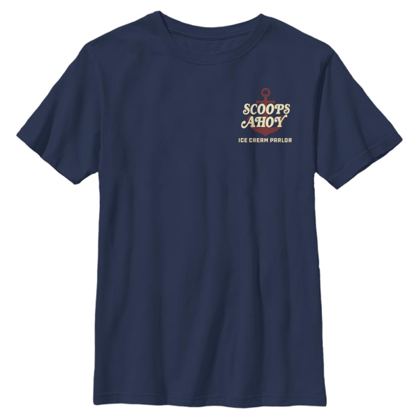 Netflix - Stranger Things - Logo Ahoy Ahoy - Kids T-Shirt - Navy - Front