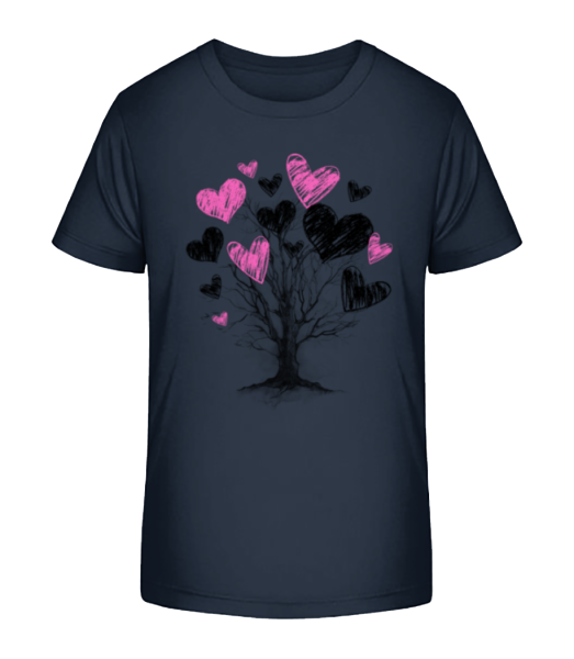 Heart Tree - Kid's Bio T-Shirt Stanley Stella - Navy - Front