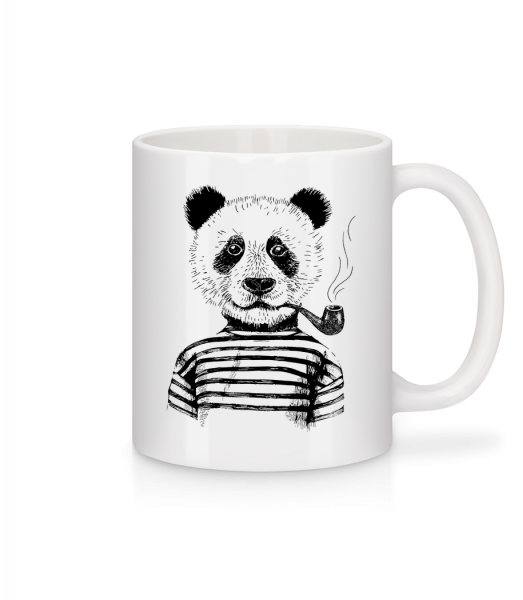 Hipster Panda - Mug - White - Vorn