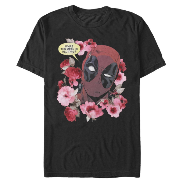 Marvel - Deadpool - Deadpool What is This - Valentine's Day - Men's T-Shirt - Black - Front