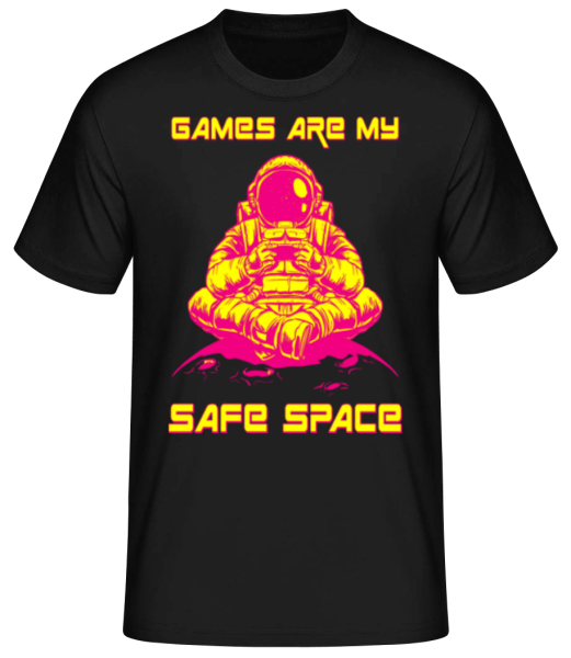 Games My Safe Space - Men's Basic T-Shirt - Black - Front