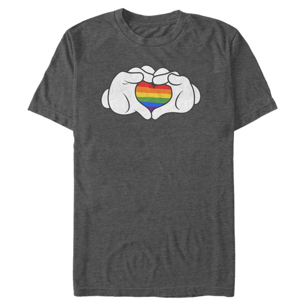 Disney - Mickey Mouse - Mickey Mouse Rainbow Love - Men's T-Shirt - Heather anthracite - Front