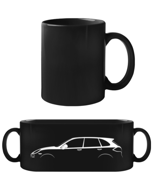 'Porsche Cayenne 958' Silhouette - Black Mug - Black - Front