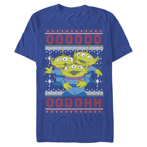 Disney - Toy Story - Aliens Oooh Presents - Christmas - Men's T-Shirt - Royal blue - Front