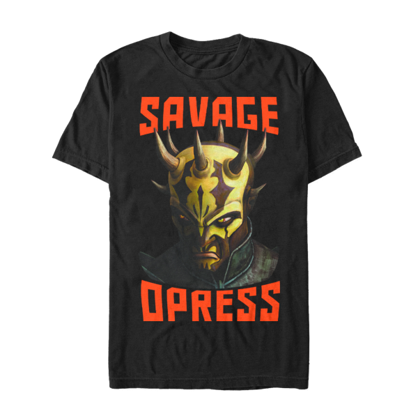Star Wars - The Clone Wars - Savage Opress Savage Face - Men's T-Shirt - Black - Front