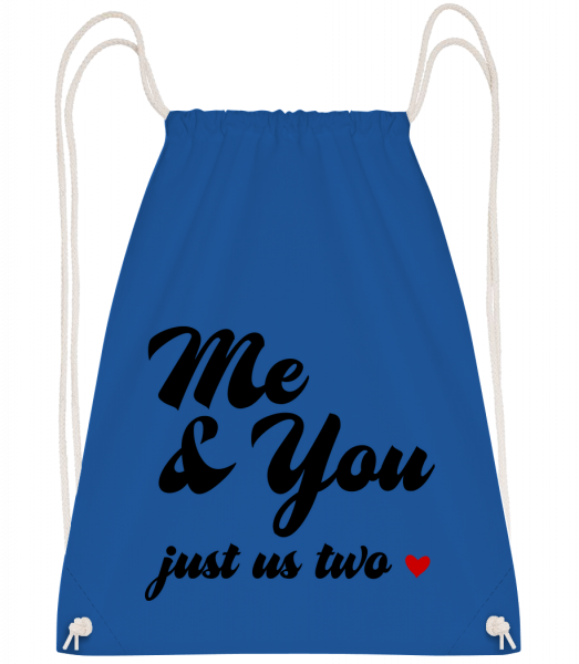Me & You - Just Us Two - Drawstring Backpack - Royal blue - Vorn