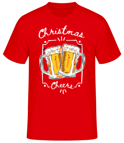 Christmas Cheers - Men's Basic T-Shirt - Red - Front