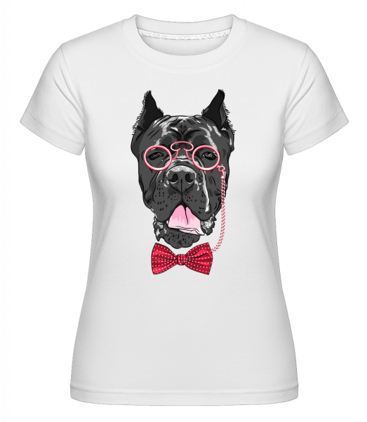 Dog With Glasses -  Shirtinator Women's T-Shirt - White - Vorn