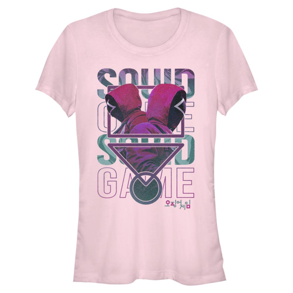 Netflix - Squid Game - Guard Symbol With Stacks - Women's T-Shirt - Pink - Front