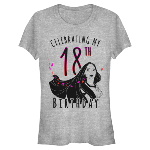 Disney - Pocahontas - Pocahontas Poca Birthday 18 - Women's T-Shirt - Heather grey - Front