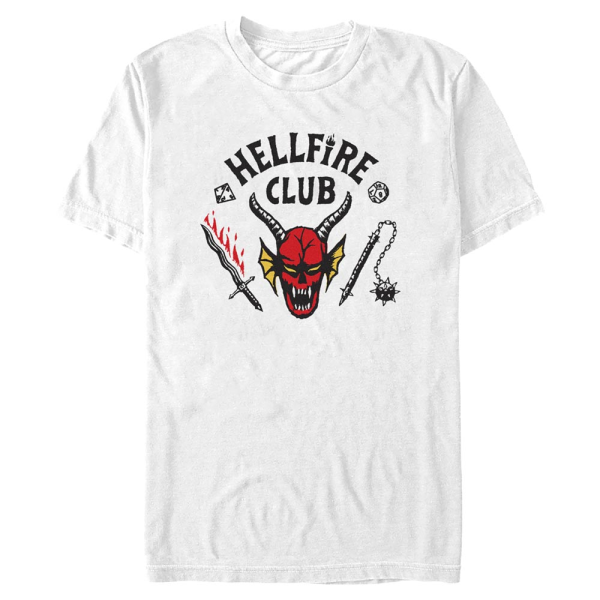 Netflix - Stranger Things - Hellfire Club - Men's T-Shirt - White - Front