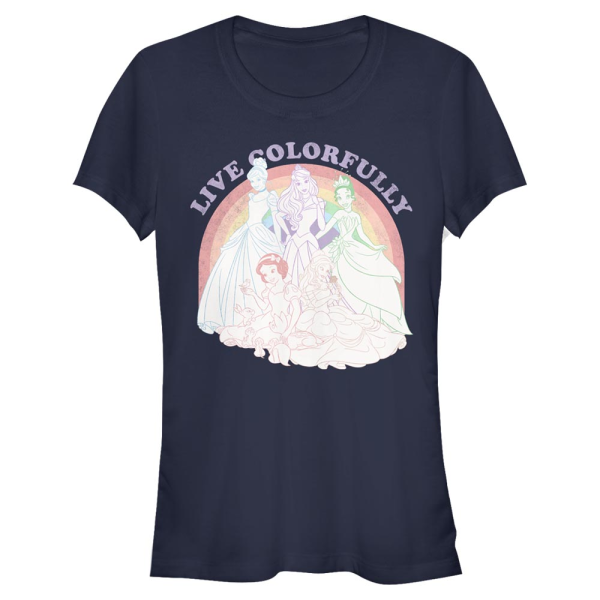 Disney Princesses - Skupina Rainbow Princess - Women's T-Shirt - Navy - Front