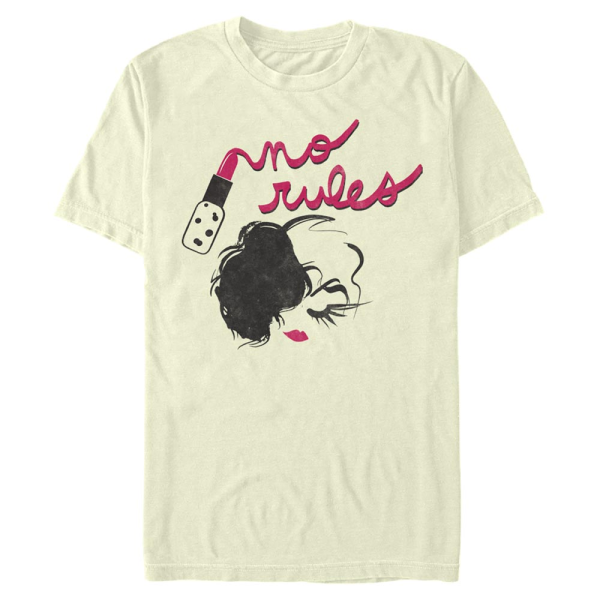 Disney Classics - Cruella - Cruella DeVille No Rules - Men's T-Shirt - Cream - Front