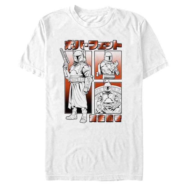 Star Wars - The Mandalorian - Boba Fett Boba Manga - Men's T-Shirt - White - Front