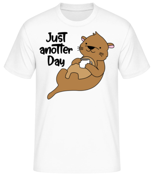 Just Another Day - Men's Basic T-Shirt - White - Front