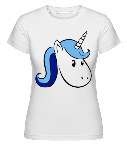 Unicorn Head -  Shirtinator Women's T-Shirt - White - Front