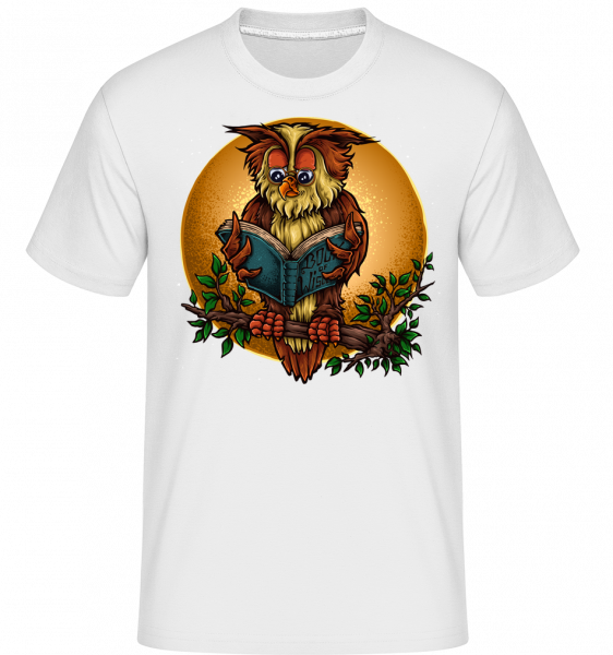 Wise Owl -  Shirtinator Men's T-Shirt - White - Vorn