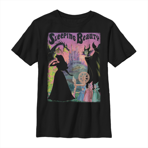 Disney - Sleeping Beauty - Skupina Poster - Kids T-Shirt - Black - Front