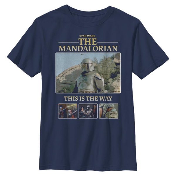 Star Wars - The Mandalorian - Skupina MandoMon Epi6 United Against - Kids T-Shirt - Navy - Front