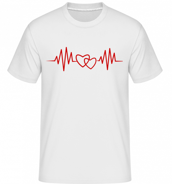 Heart Rate -  Shirtinator Men's T-Shirt - White - Vorn