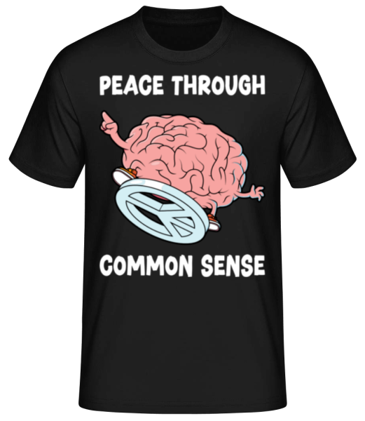 Peace Common Sense - Men's Basic T-Shirt - Black - Front