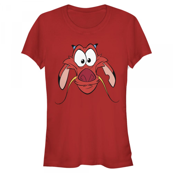 Disney - Mulan - Mushu Big Face - Women's T-Shirt - Red - Front