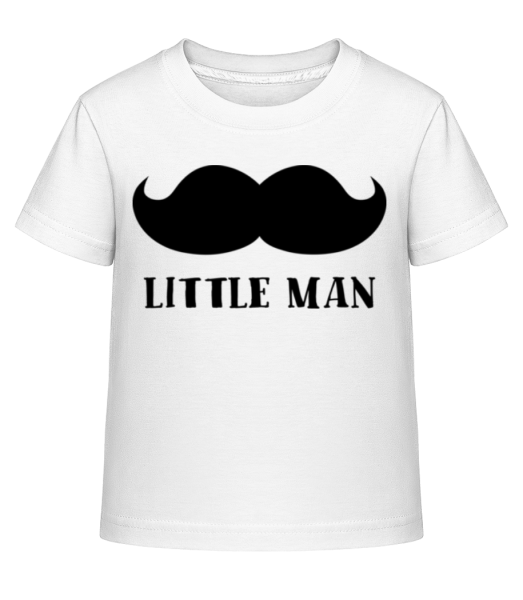 Little Man Mustache - Kid's Shirtinator T-Shirt - White - Front