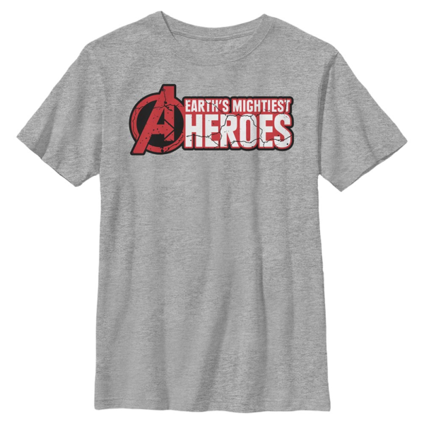 Marvel - Avengers - Logo Avenger Cracks - Kids T-Shirt - Heather grey - Front