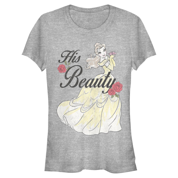 Disney - Beauty & the Beast - Belle His Beauty - Women's T-Shirt - Heather grey - Front