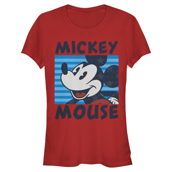 Disney - Mickey Mouse - Mickey Mouse Mickeys Stripes - Women's T-Shirt - Red - Front