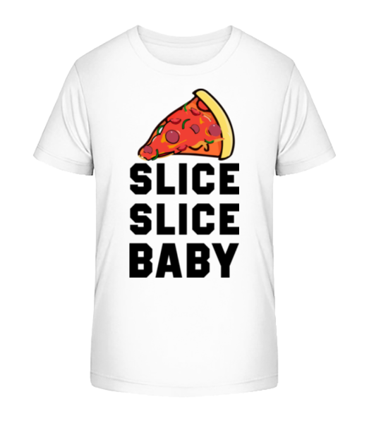 Pizza Slice Slice Baby - Kid's Bio T-Shirt Stanley Stella - White - Front