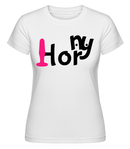 Horny Icon -  Shirtinator Women's T-Shirt - White - Front