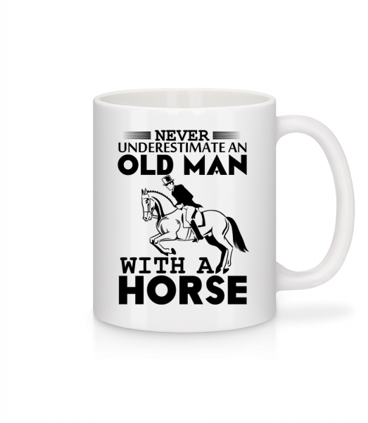 Old Man With Horse - Mug - White - Vorn