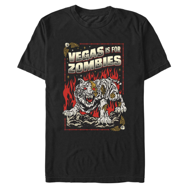 Netflix - Army Of The Dead - Text Zombie Tiger Poster - Men's T-Shirt - Black - Front