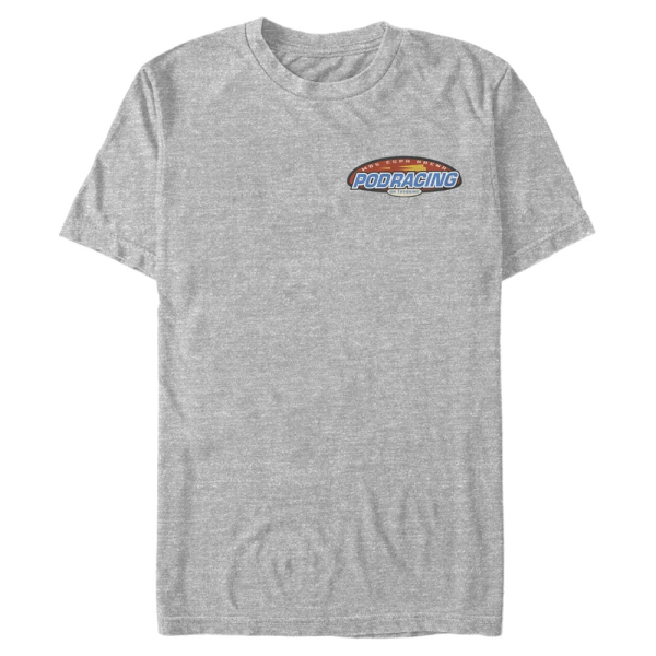 Star Wars - Logo Podracing Pocket - Men's T-Shirt - Heather grey - Front