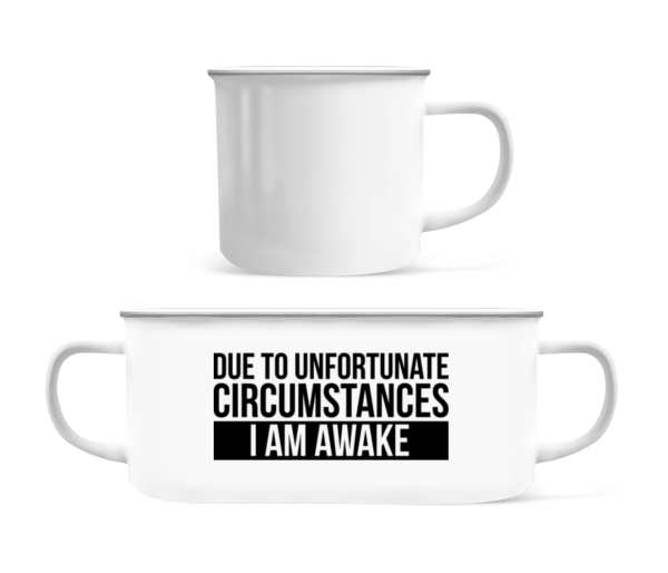 I Am Awake - Enamel-cup - White - Front