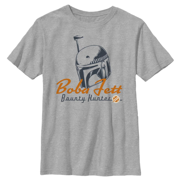 Star Wars - Book of Boba Fett - Boba Fett Boba Helmet - Kids T-Shirt - Heather grey - Front