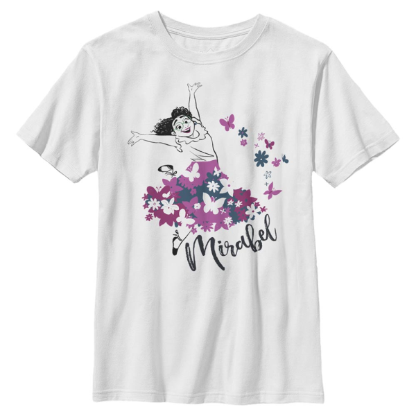 Pixar - Encanto - Maribel Mirabel Butterfly - Kids T-Shirt - White - Front