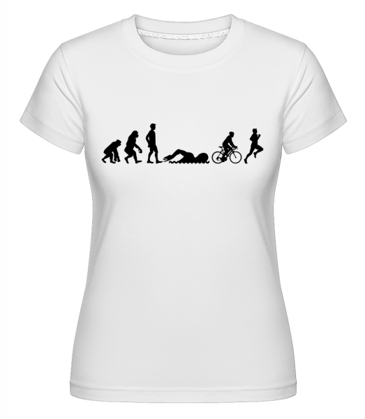 Evolution Of Triatlon -  Shirtinator Women's T-Shirt - White - Vorn