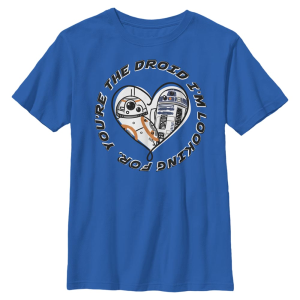 Star Wars - The Last Jedi - R2-D2 & BB-8 You're The Droid - Valentine's Day - Kids T-Shirt - Royal blue - Front