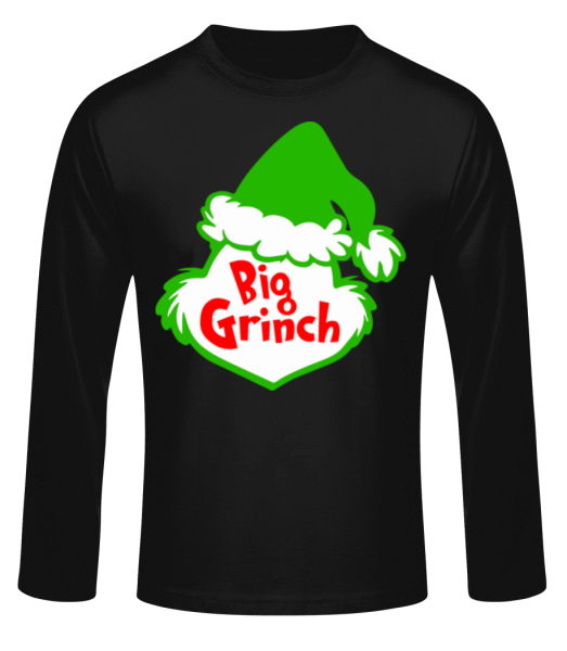 Big Grinch - Men's Basic Longsleeve - Black - Front
