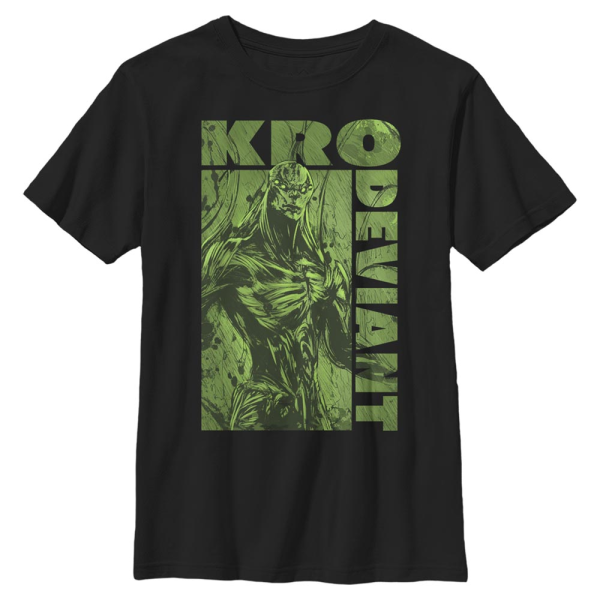 Marvel - Eternals - Kro Green - Kids T-Shirt - Black - Front