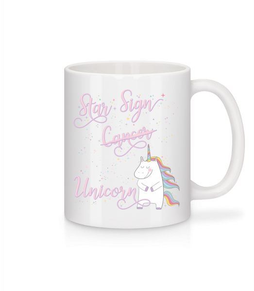 Star Sign Unicorn Cancer - Mug - White - Vorn