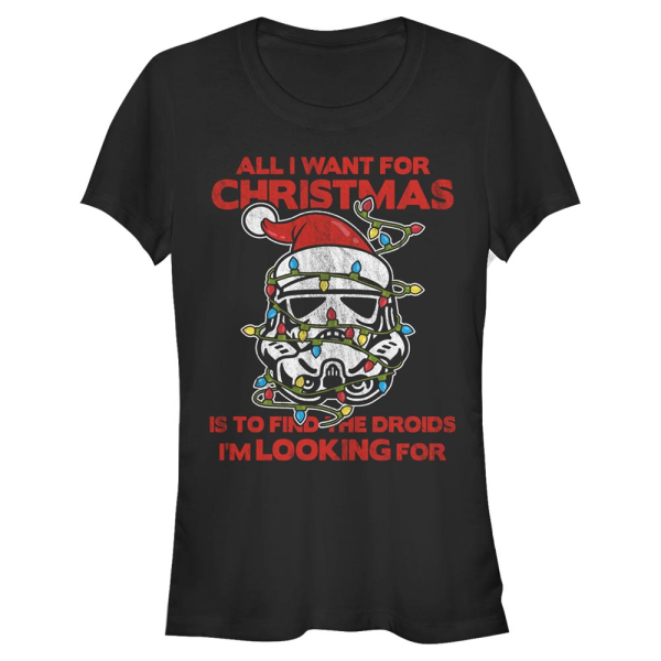 Star Wars - Stormtrooper Christmas Trooper - Christmas - Women's T-Shirt - Black - Front