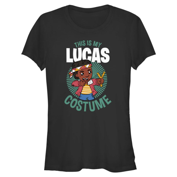 Netflix - Stranger Things - Lucas Costume - Halloween - Women's T-Shirt - Black - Front