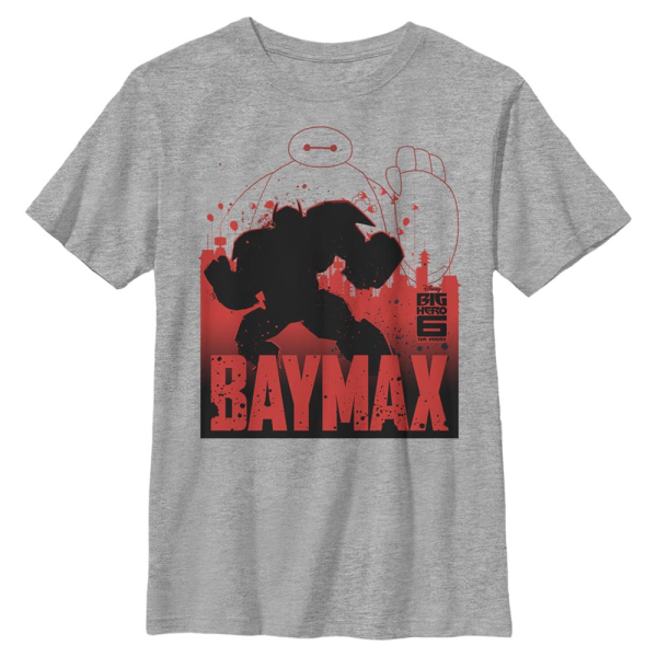 Disney - Big Hero 6 - Baymax Sil - Kids T-Shirt - Heather grey - Front