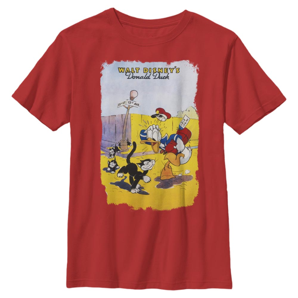 Disney Classics - Mickey Mouse - Donald Duck Unlucky Duck - Kids T-Shirt - Red - Front