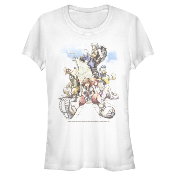 Disney - Kingdom Hearts - Skupina Group In the Clouds - Women's T-Shirt - White - Front