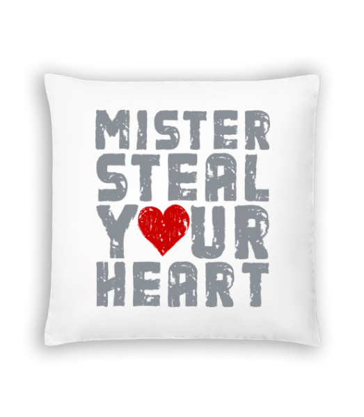 Mister Steal Your Heart - Cushion - White - Front
