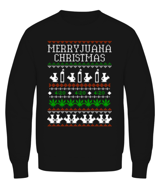 Merryjuana Christmas - Men's Sweatshirt - Black - Front
